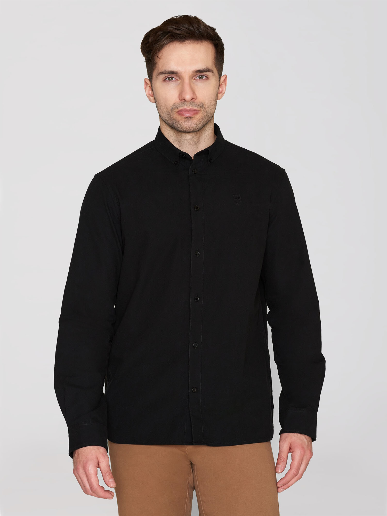 Knowledge Cotton Apparel HARALD Small Owl Oxford Regular Fit Shirt