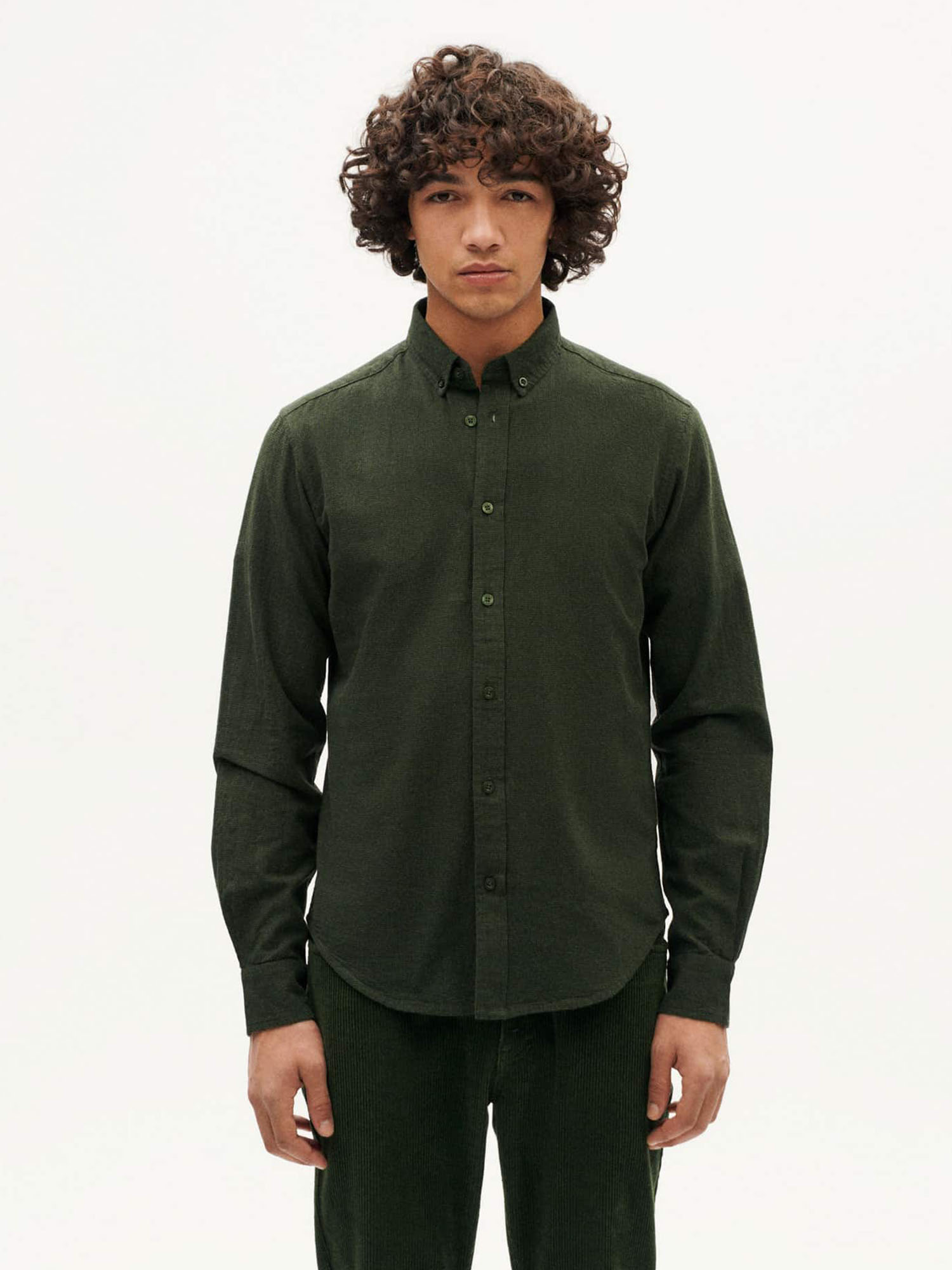 Thinking MU Microchecks Ant Shirt Green XL